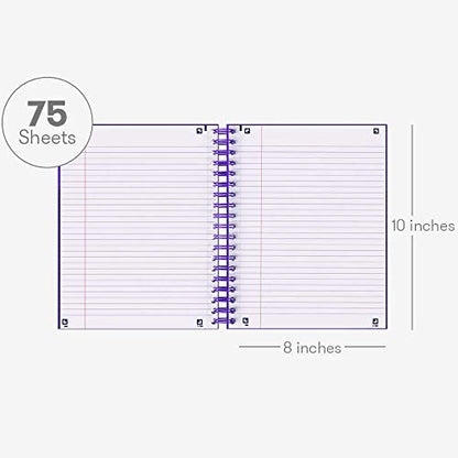 Hamelin, Spiral Notebook, 8x10in, College Ruled, Hardcover, 75shts/150 pages, 1 Subject Notebook, ULTRA Violet - color: ULTRA Violet