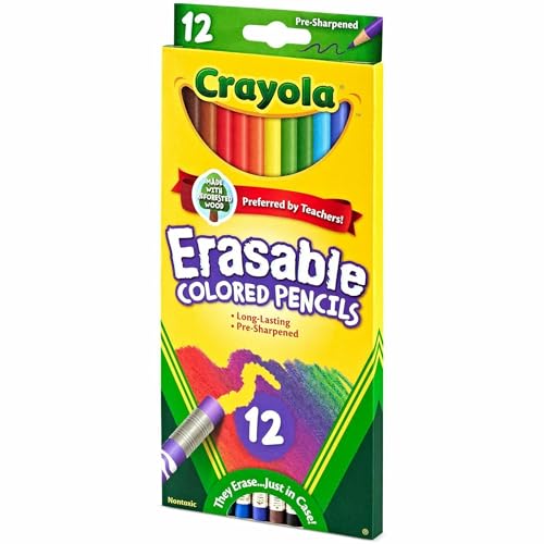 Crayola 68-4412 12 Piece Erasable Colored Pencils - 2 Pack