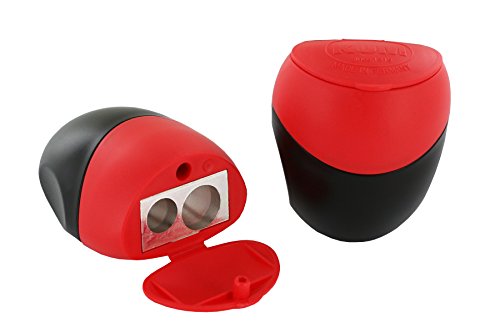 Dixon Wood-Cased Pencils, 2 HB, Yellow, Box of 12, Including Free Bonus Double Hole Pencils Sharpener (Red N Black Edition)
