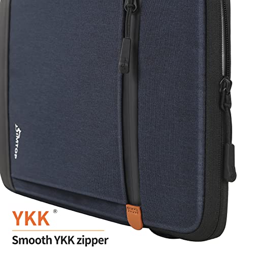 SIMTOP 11 Inch Tablet Sleeve, Compatible with iPad Pro 11-inch (M4), iPad Air 11-inch (M3), iPad 11-inch (A16) — YKK Zippers, Detachable Strap, Water-Resistant - color: Bllue, size: 11 inch