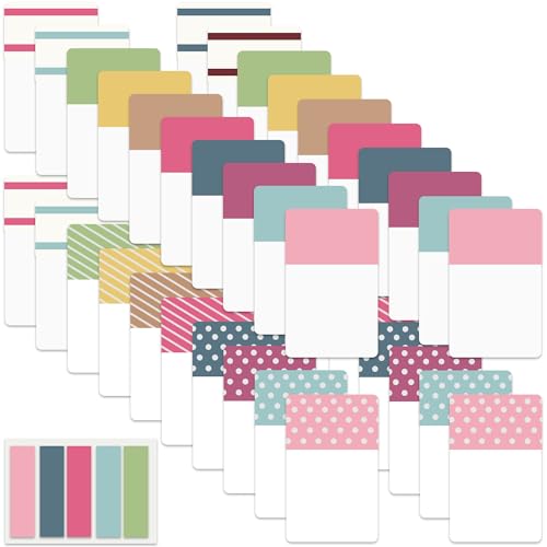 ELII 900 PCS 1 Inch Sticky Index Tabs Book Tabs,Writable Repositionable | File Tabs Flags, Colored Page Markers Labels for Reading Notes, 41 Sets, Smooth Writing,Transparent,Safety Material - color: Classic