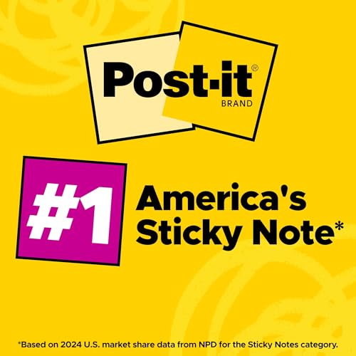 Post-it Notes, 1.38 x 1.88 in, Beachside Café Collection, 24 Pads | School Supplies and Office Products