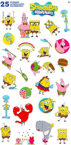 SPONGEBOB SQUAREPANTS Spongebob Water Bottles 3 Pack - Bundle with 3 Reusable Drink Cups for Home, School, Sports, Party Favors Plus Stickers, More | 20 Oz Water Bottles Set