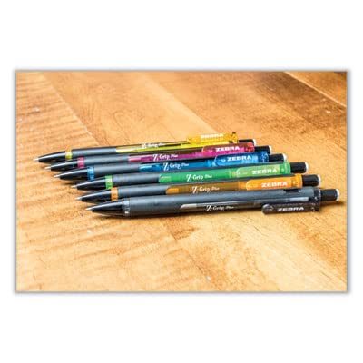 Zebra Pen, Z-Grip Mechanical Pencil, Smooth Writing, Latex-Free Grip, 0.7mm Lead, #2 HB, Shake to Advance Lead, for School, Office, Everyday Use Refillable, Clear Barrel, 12-Pack, (55410)