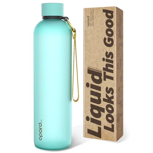 Opard Slim Water Bottle 32oz, Dishwasher Safe Plastic Water Bottle BPA-Free, Leakproof Screw Top,Aqua Green, Reusable for Travel School Sport Gym Hiking - color: Aqua Green(32oz), size: 32 Ounces