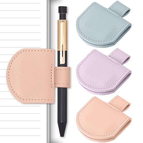 SESENSE Magnetic Pen Holder for Notebook - 3 Pcs Leather Magnetic Bookmarks Holder for Reading Women, Book Lover Gifts for Bookish, Standard Size - color: Color Set F 3 Pcs, size: Standard Size