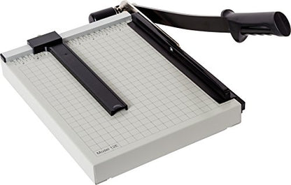 Dahle 12e Vantage Paper Trimmer, 12" Cut Length, 15 Sheet, Automatic Clamp, Adjustable Guide, Metal Base with 1/2" Gridlines, Guillotine Paper Cutter - style: Cut Length: 12"