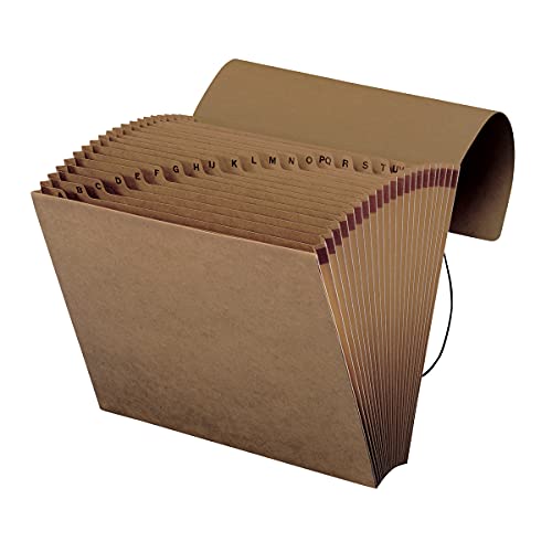 Smead Expanding File with Flap and Cord Closure, 21 Pockets, Alphabetic (A-Z), Letter Size, Kraft (70121) - size: 1 Count (Pack of 1), style: Expanding File