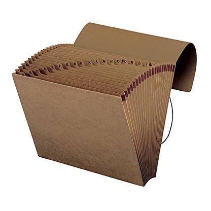 Smead Expanding File with Flap and Cord Closure, 21 Pockets, Alphabetic (A-Z), Letter Size, Kraft (70121) - size: 1 Count (Pack of 1), style: Expanding File