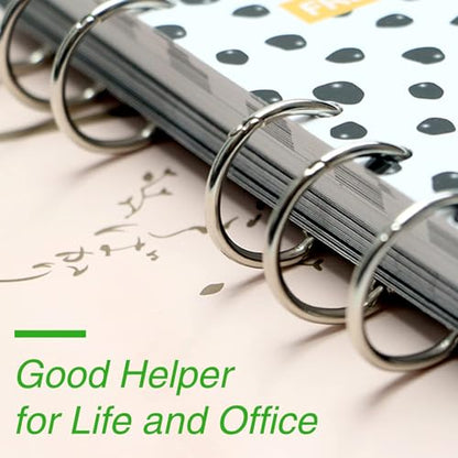OWLKELA 100Pcs Inch Binder Rings 1inch, Loose Leaf Metal Rings for Cards & Documents, Nickel Plated Steel Clip & Key Rings - color: Silver, size: 1 inch 100 Pcs