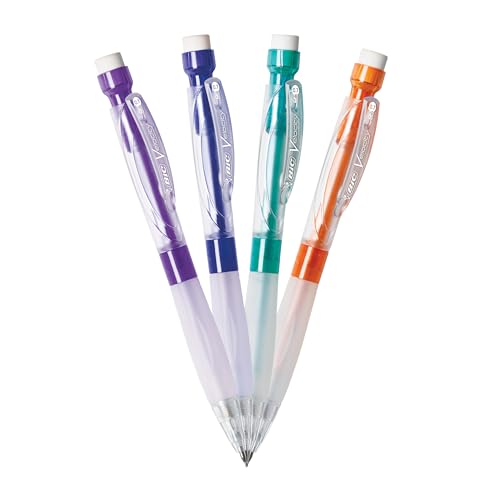 BIC Velocity Max Mechanical Pencils, With Colorful Barrel, Medium Point (0.7mm), 2-Count Pack Mechanical Pencils With Erasers and Lead Refills - size: 2 Count (Pack of 1), style: Medium Point