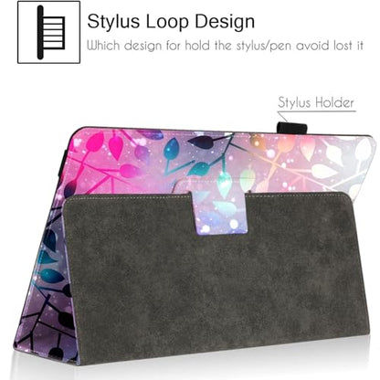 Universal 10 10.1 Inch Android Tablet Case,Slim Folding Stand Cover for All 9"-10.5" Touchscreen Tablet Case with Stylus Pen Holder,Colorful Flowers 02 - color: Colorful Flowers 02