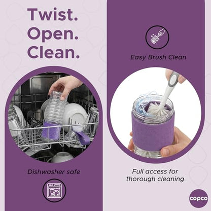 Copco – Hydra Hydra Water Bottle – 20 oz - Purple, Set of 2 - color: Purple