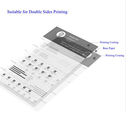 Uinkit 100 Sheets Matte Presentation tabloid paper 11x17 photo paper matte Double Sided 37lb Brochure Paper 6.5Mil for laser and Inkjet Printers - size: 11 x 17 x Matte