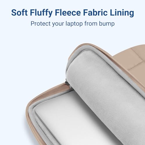 MOSISO Laptop Case 13.3 inch,13-13.3 inch Puffy Laptop Sleeve Compatible with MacBook Neo 13/Air 13 13.6/Pro/Pro 14,HP Dell ASUS Lenovo,Rectangle Quilted Bag with Handle&Flower Pendant, Brown - color: Brown, size: 13.3 inch