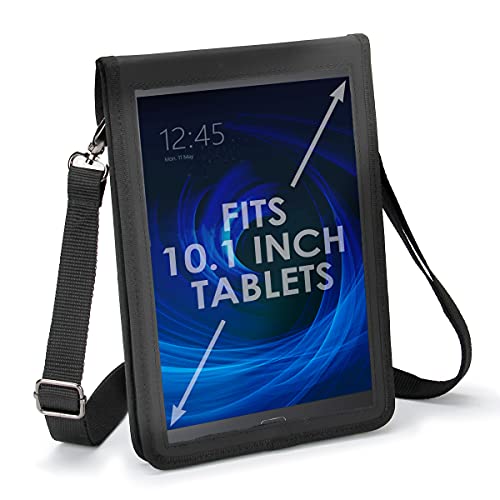 USA GEAR 10" Tablet Case Sleeve, Designed in the U.S., with Open Front & Shoulder Strap – Compatible with iPad 10.2 9th Gen, Samsung Galaxy Tab A 10.1, Tab S6 Lite, and More 10" Tablets