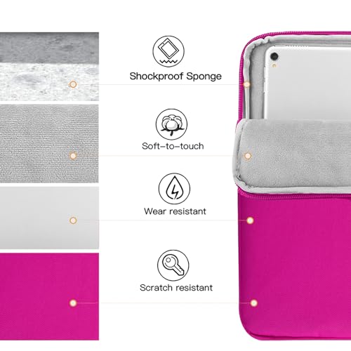 TiMOVO 9-11" Tablet Sleeve Bag, Plum | Fit iPad 11" A16 2025 / 10.9"/10.2" / Air 11" 5/4 Gen / Galaxy Tab A9+/A11Plus 11", Fit Smart Keyboard - color: Fuchsia, size: 9-11 Inch