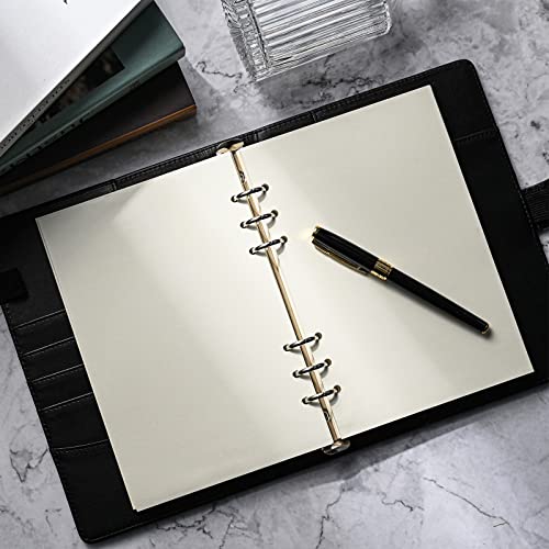 A5 Blank Refill Paper for 6-Ring Binders Planner Traveller Journal Notebook Dairy,Filler Paper Insert, 80 Sheets 160 Pages, Blank - color: White