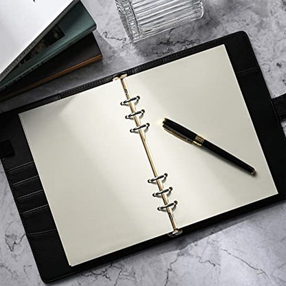 A5 Blank Refill Paper for 6-Ring Binders Planner Traveller Journal Notebook Dairy,Filler Paper Insert, 80 Sheets 160 Pages, Blank - color: White