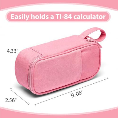 SPACEMATE Pencil Case Pouch Box Bag School Supplies Girls Boys Kids, Cute Preppy Stuff Large Big Capacity Aesthetic Pen Organizer, Back to College Stationary, Rosy Pink, Heavy Duty Canvas, 1800ml - color: Rosy Pink