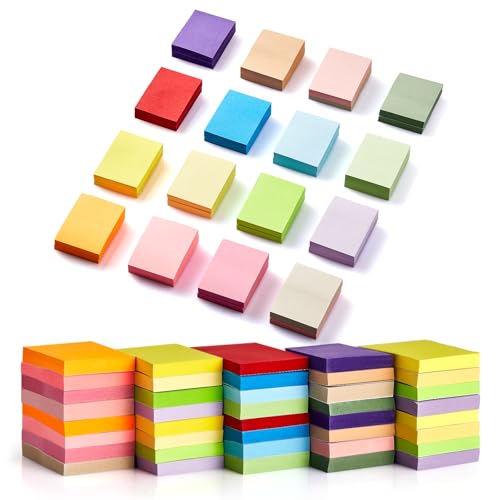 (40 Pads) Sticky Notes 1.5x2 in, 16 Colors Post Self Stick Pad Its, Clean Removal Colorful Mini Pads Bulk for Office, Home, School,Teachers, Meeting, Notebooks - color: Colorful