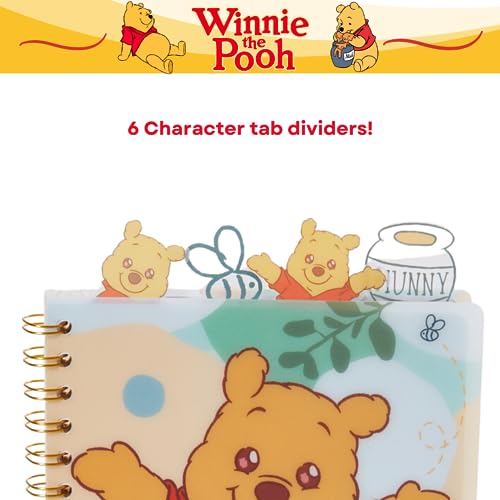 Winnie the Pooh Tab Journal Notebook, Spiral Bound, 96 Lined Pages, 8 x 7 inches - style: Winnie the Pooh