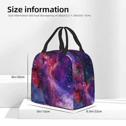 Galaxies Lunch Box - Insulated Lunch Bags for Women/Men Reusable Lunch Tote Bags, Perfect for Office/Camping/Hiking/Picnic/Beach/Travel - color: Galaxies
