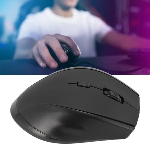 2.4G Mouse, Compact Laptop Mouse for Computer (Black) - color: Black