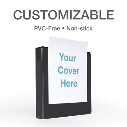 Cardinal 3 Ring Binder, 1.5 Inch Premier Easy Open Binder, ONE-Touch Locking Slant-D Rings, 400-Sheet Capacity, ClearVue Cover, PVC-Free, Black (10311) (Pack of 12) - size: 1.5-Inch (Pack of 12)