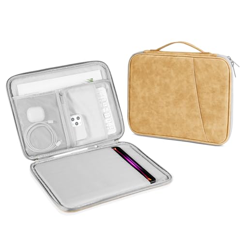 DTTO Tablet Sleeve Bag for New 13 Inch iPad Pro M4/iPad Air M2 2024, 12.9 Inch iPad Pro 6/5/4/3, 12.4 Inch Galaxy Tab S8+/S9+/S9 FE+, Surface Pro 9/8, Waterproof Travel for iPad Case Bag, Apricot - color: Apricot, size: 12-13 Inch