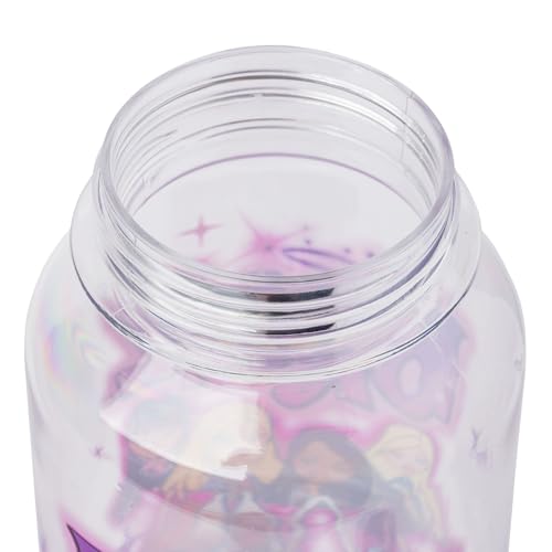 Silver Buffalo Bratz Airbrush Featuring Yasmin, Sasha, Jade, and Cloe Twist Spout Plastic Water Bottle with Stickers You Stick Yourself, 32 Ounces | Sasha, Jade and Cloe, Twist Spout, Sticker Set, You Stick Yourself, 0.95 Liters - color: Bratz