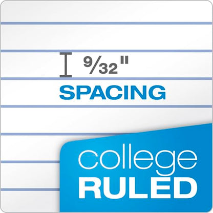 Oxford Spiral Notebooks, 3-Subject, College Ruled Paper, Durable Plastic Cover, 150 Sheets, 3 Durable Divider Pockets, 2 Pack, Blue and Black (10386)