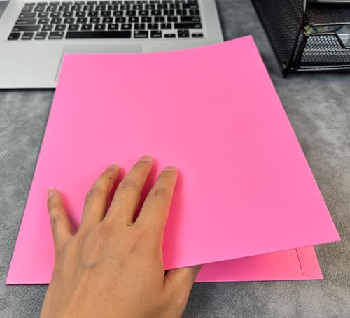 BIBRADAA® 50 Packs Pink Folders with Pockets,File Folder with Pockets Fit Letter Size Paper,File Folders Letter Size,Durable Paper Folders for School, Office, Business. (50, Pink) - color: Pink