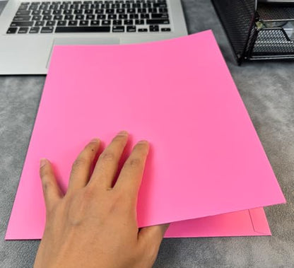 BIBRADAA® 50 Packs Pink Folders with Pockets,File Folder with Pockets Fit Letter Size Paper,File Folders Letter Size,Durable Paper Folders for School, Office, Business. (50, Pink) - color: Pink