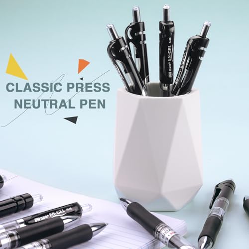 Bribobo Gel Pens Fine Point Smooth Writing Pens, 0.5mm, 12 Pack | Retractable Black Ink Pens for School Office Supplie