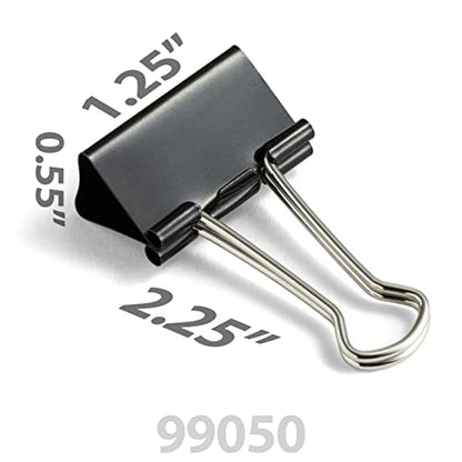 Officemate Medium Binder Clips, Black, 12 Count (Pack of 120) - color: Black, size: Medium (Pack of 10)