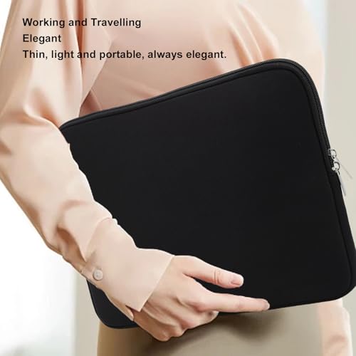 RiToEasysports Tablet Travel Bag, Portable Tablet Carrying Cases Water Proof Neoprene Foam Laptop Bag with Zip for Laptop Notebook Black - size: 11 Inch