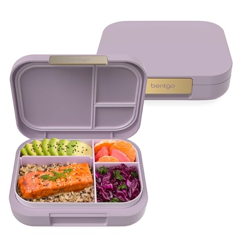 Bentgo® Modern - Leak-Resistant Bento Lunch Box For Adults, Teens, & Larger Appetites; Reusable BPA-Free Meal Prep Container with 3 or 4 Compartments, Dishwasher/Microwave Safe; 5 Cups (Orchid) - color: Orchid