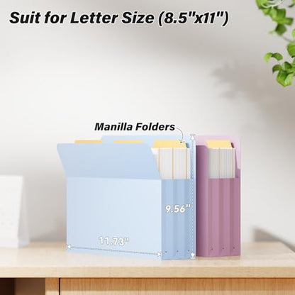Ansook Expanding File Pockets 3.5" Expansion,6 Pack Extra Capacity Poly File Pockets,Heavy Duty Letter Size File Pockets for Cabinet with Straight-Cut Tab,Holds 8.5" x 11" documents & Manila Folder - size: 3.5" Expansion, style: LETTER (8.5 "x 11")