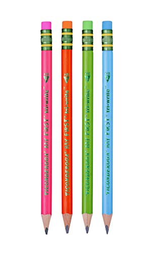 Ticonderoga My First Tri-Write Wood-Cased Pencils, Neon Colors, 12 Count (X13012) My First Pencils, Wood-Cased Soft, Pre-Sharpened, 12 Count (X33312)
