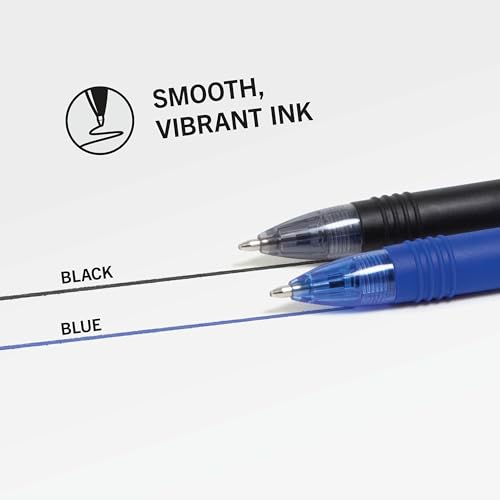 Zebra Pen Z-Grip Retractable Ballpoint Pen, Smooth-Flowing Black and Blue Ink, 1.0mm Medium Point, School & Office Supplies, Ideal for Note-Taking, Journal and Planner Use, 18-Pack (22018amz) - color: Black/Blue A