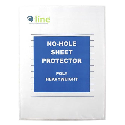 C-Line Top Loading Heavyweight Poly No-Hole Sheet Protectors, 8.5 x 11 Inches, 25 per Box (62907) - size: 1-Pack