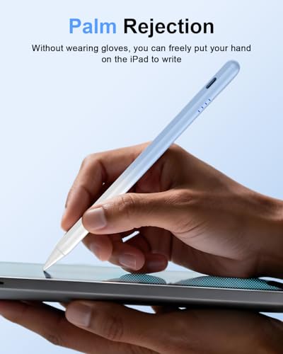 Stylus Pen for iPad (2018-2026), Fast Charge for iPad Pencil Palm Rejection, Active Pen Compatible with Apple iPad A16 11/10/9/8/7/6, Pro M5/M4/11/12.9", Mini 5/6, Air 3/4/5/M2/M3 (Gradient Blue) - color: A19D-Gradient Blue