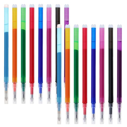32-Pack 0.7 mm Erasable Gel Ink Pen Refills Compatible with Most Gel Pens, Smooth Writing Retractable Fine Point Pen Refill in 8 Assorted Colors