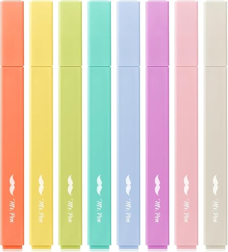 Mr. Pen – Customizable Highlighters, Personalized with Logo or Text | UV Printed, Chisel Tip, Retro Colors, Bulk Customized Highlighters for Business, Schools, Events, and Gifts