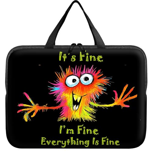 Universal Tablet Laptop Sleeve Case 10 inch, Colorful Little Monsters Slim Carrying Case Travel Laptop Bag Durable Handbag for 7 to 10-inch Laptops/Notebook/Kids Tablet/ipad/eBook Readers - color: Colorful Little Monsters, size: 10 inch