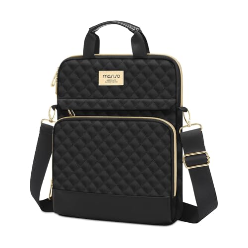 MOSISO 9-11 inch Tablet Sleeve Bag for iPad A16 2025, iPad Air 11 inch M3 M2, iPad Pro 11 M4, iPad 10/9/8/7th, Galaxy Tab A9+/S9/S8/Plus 11, Square Quilted Carrying Case with 2 Pockets, Black - color: Black, size: 11 inch