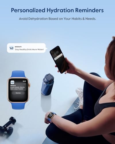 WaterH BOOST Smart Water Bottle Tracker with Reminder to Drink Water, 32oz | Double Wall Vacuum Insulated Stainless Steel, BPA-Free, Leakproof, Smart App Tracking, Travel-Friendly Wide Mouth for Office - color: Navy Blue, size: 32 Ounces