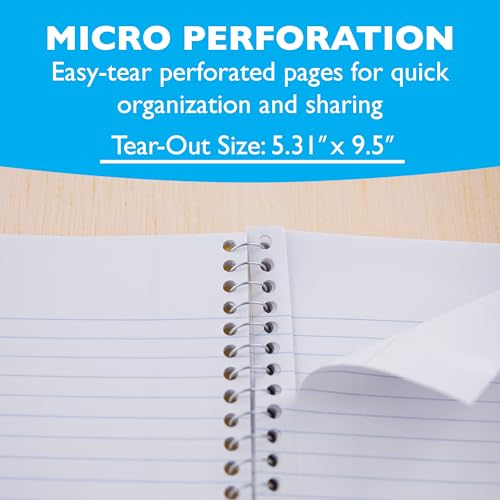 BAZIC PRODUCTS 3-Subject Spiral Notebook, College-Ruled, 120 Ct, 24-Case | 120 college-ruled sheets, wire binding lays flat, 9.5 x 5.75 in - size: 24-Pack