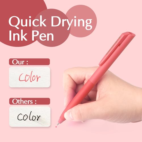 Bribobo Colored Gel Pens, 0.5mm Quick Dry Fine Point Pen, 18 PCS | Smooth Writing Pens for Note Taking and Journaling